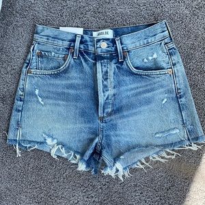Agolde jaden high rise cut off shorts